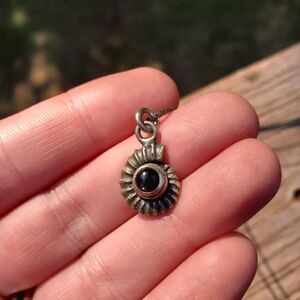 Onyx Ammonite Necklace